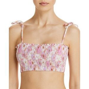 Peixoto Cleo Smocked Bikini Top Jasmine Size Small